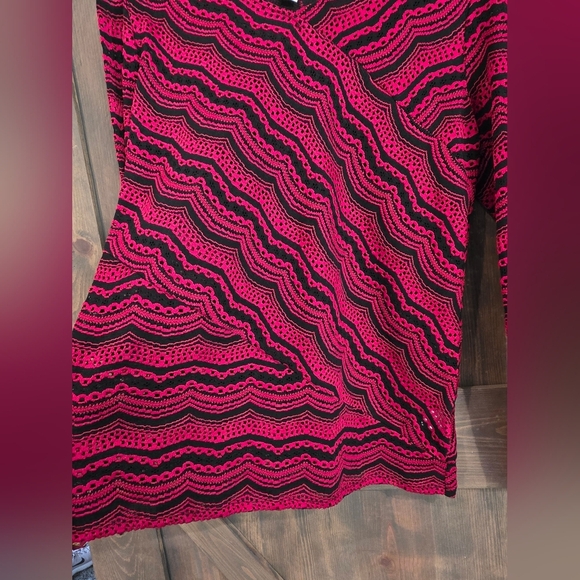 Dana Buchman Long Sleeve Knitted Blouse- Size XL - Picture 2 of 4